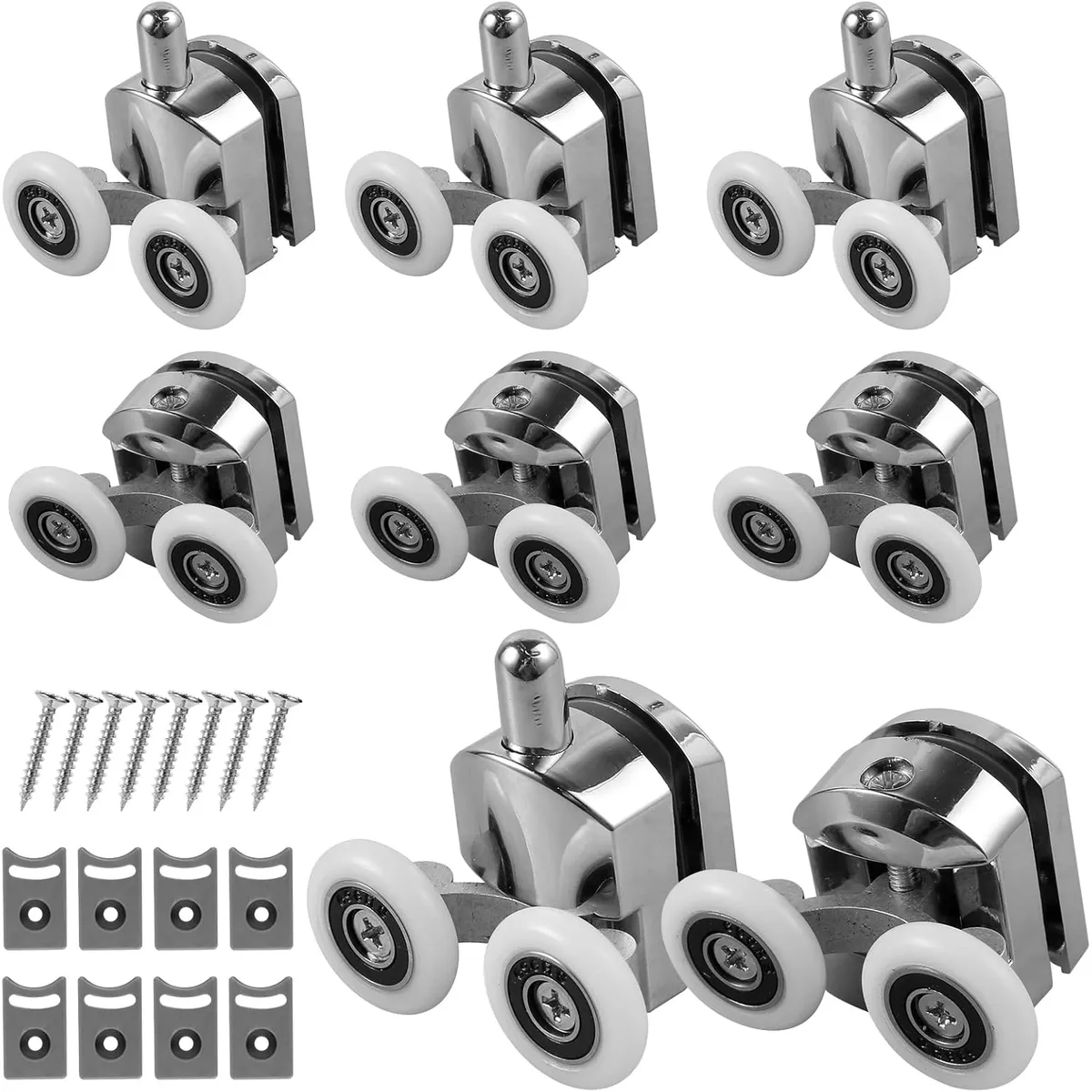 KUANGYE - Rueda Para Door De Baño De Ducha-8 Ruedas