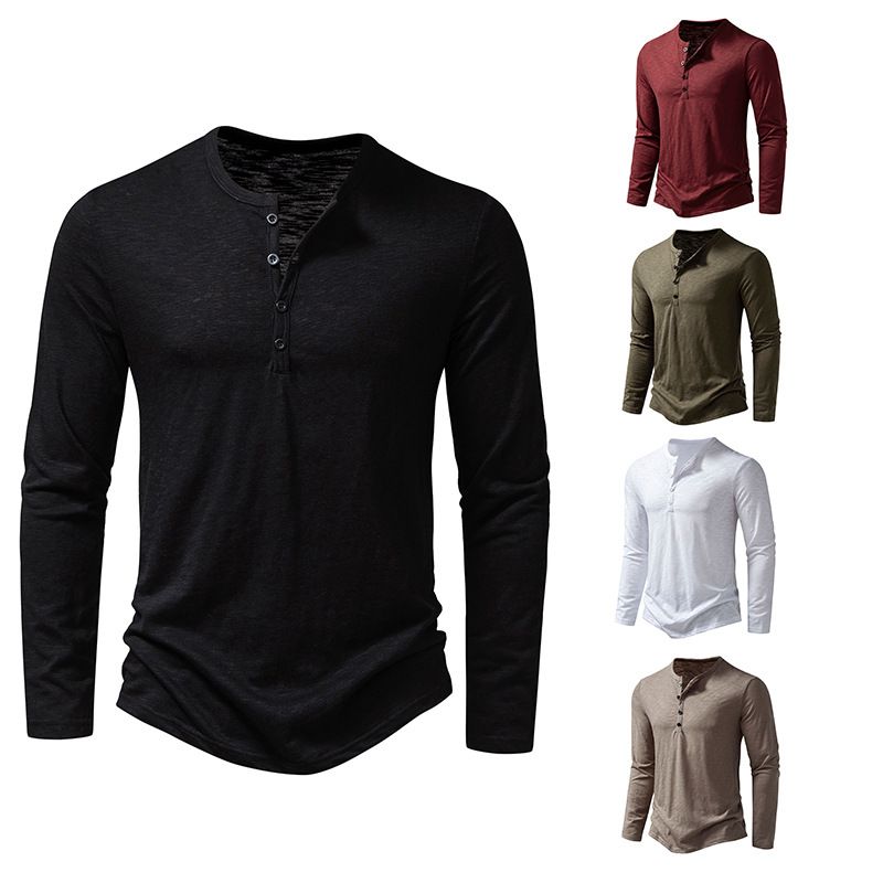EDWINAYY - Camisa Elegante Casual De Manga Largas Para Hombre
