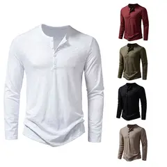 EDWINAYY - Camisa Elegante Casual De Manga Largas Para Hombre