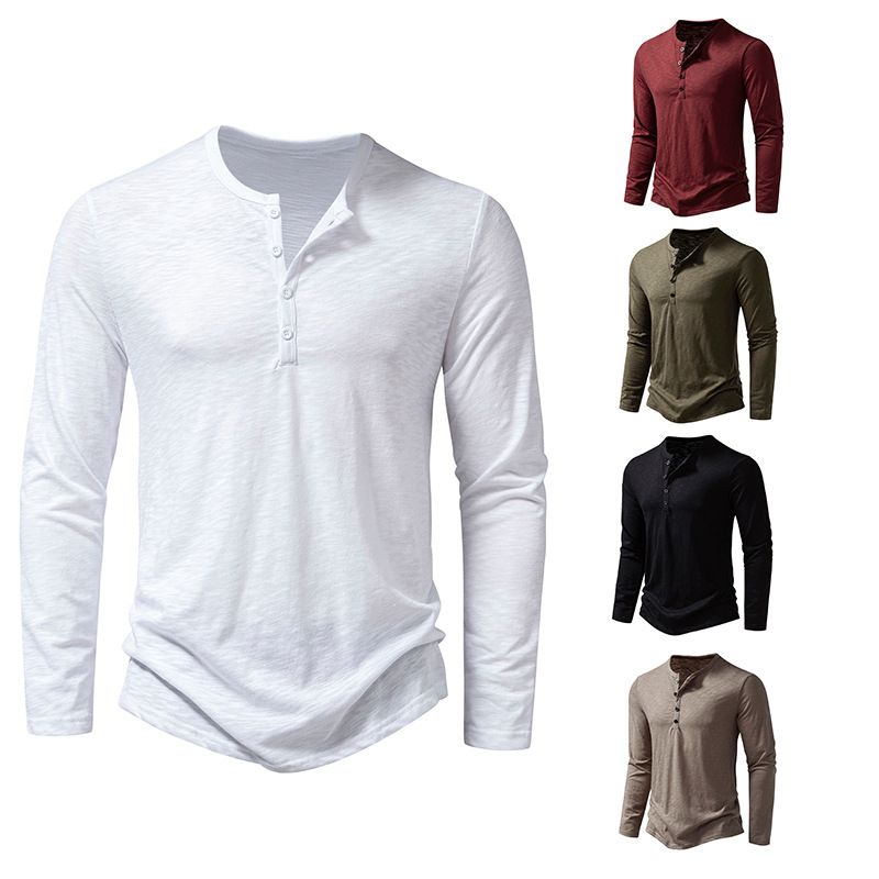 EDWINAYY - Camisa Elegante Casual De Manga Largas Para Hombre