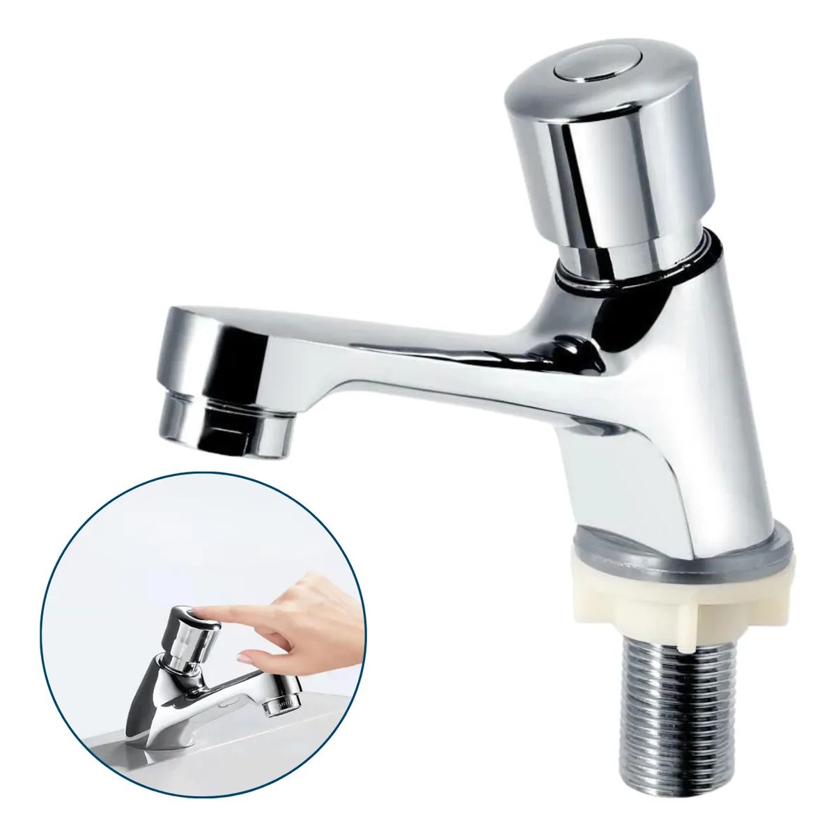 KUANGYE - Llave Temporizada Lavamanos Lavatorio Aleación De Zinc