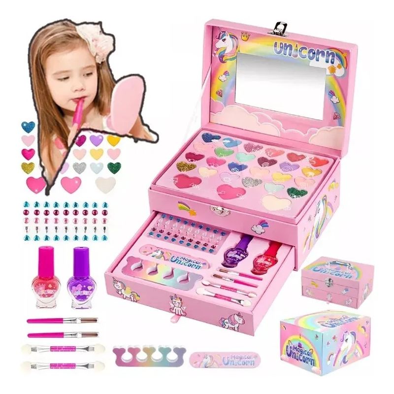KUANGYE - Juego De Juguetes De Maquillaje Cosmético Para Niños Set De