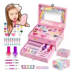 KUANGYE - Juego De Juguetes De Maquillaje Cosmético Para Niños Set De