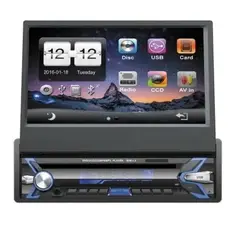 GENERICO - Radio Auto Motorizada 1 Din Pantalla Hd Tactil Mirror Link
