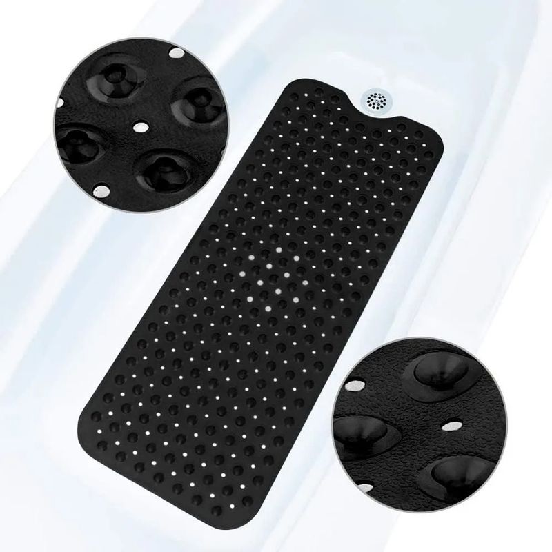 GENERICO - Tapete Pvc Antideslizante Para Baño 40x100cm Negro