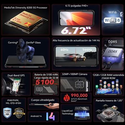 Imagen 2 del producto Kingkong Star2 Celular 5G 24GB+256GB 100MP Android 14 NFC Smartphone