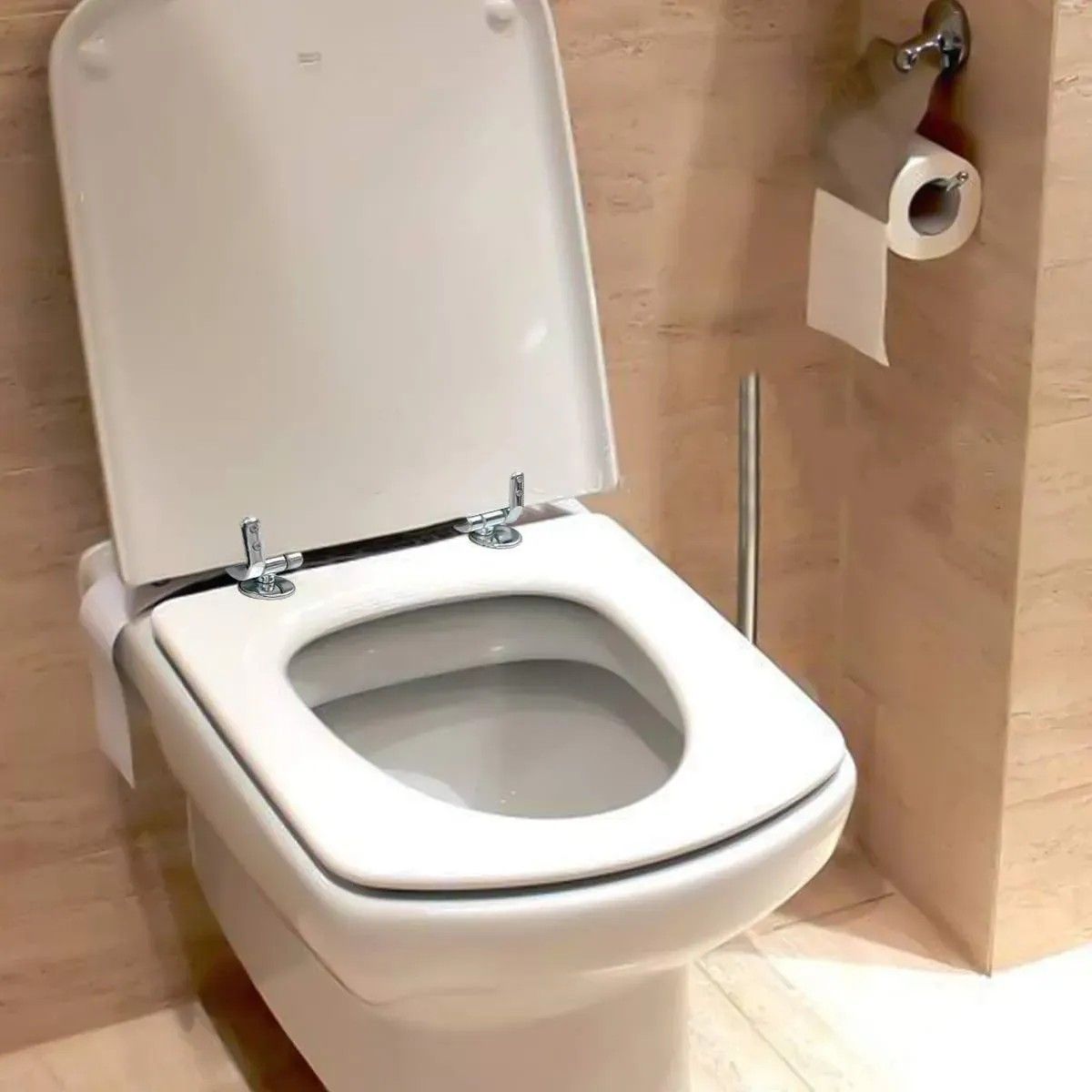 KUANGYE - 2 Pcs Asientos Aleación Aluminio Inodoro Bisagras Para Tapa