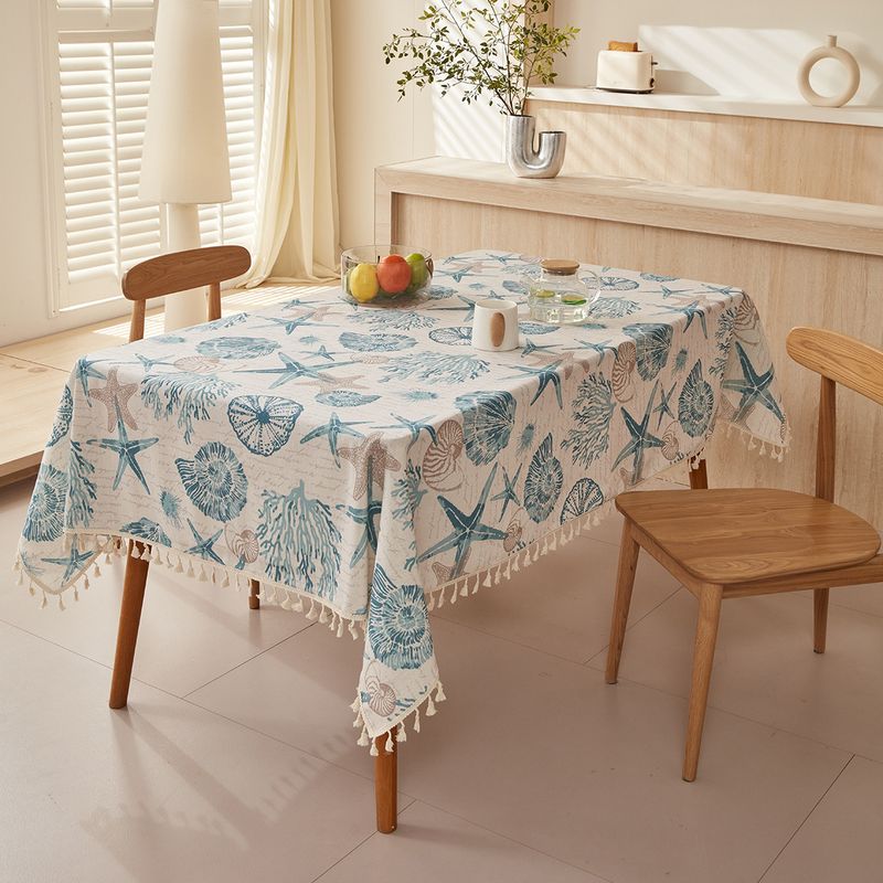 PUREPOWER - Mantel Poliéster Flores con Borlas 140x180cm