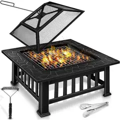 CASTLEN - Parrilla a Carbón 81 x 91 x 50 cm