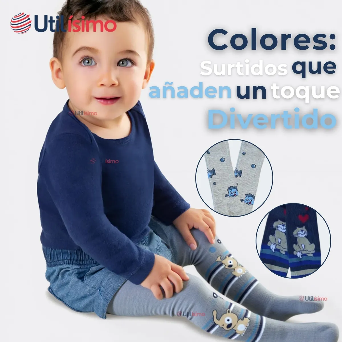 UTILISIMO - Pack 6 Pantys Primera Capa Diseños Surtidos Ballerina Niño