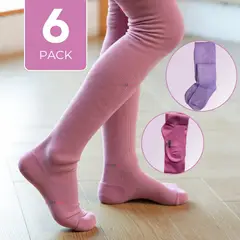 UTILISIMO - Pack 6 Pantys Primera Capa Unicolor Surtido Ballerina Niña