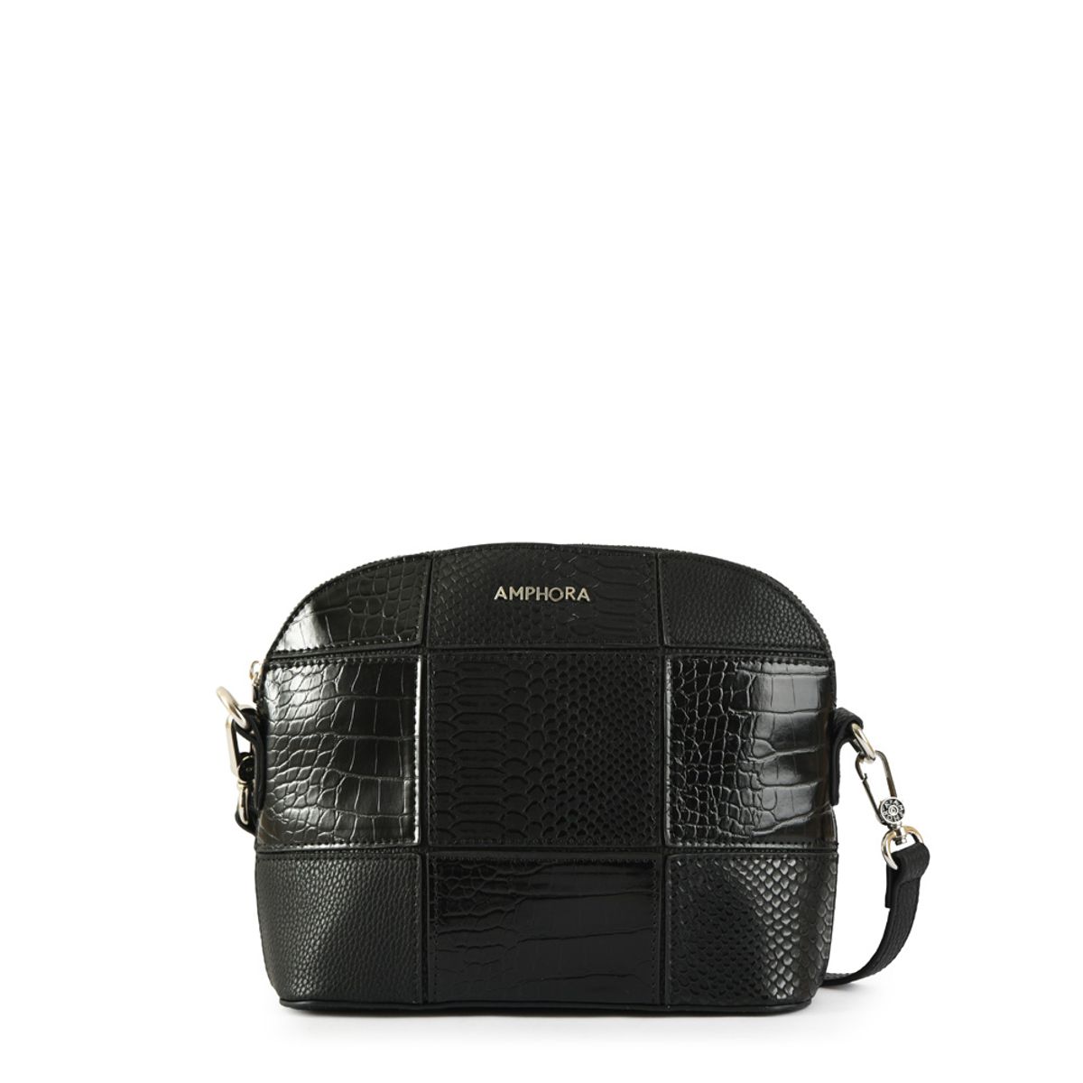 AMPHORA - Cartera bandolera mochi pequeña negro especial