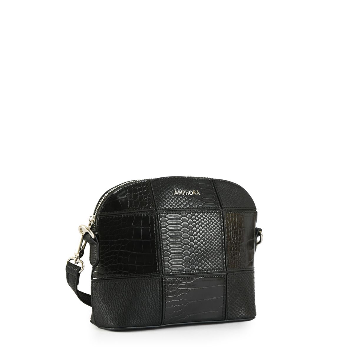 AMPHORA - Cartera bandolera mochi pequeña negro especial
