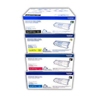 Imagen 2 del producto Pack 4 Toners TN-411 BK C M Y Original HL DCP MFC