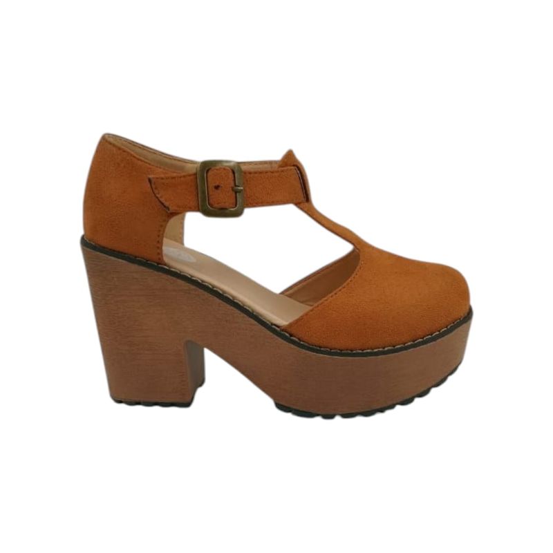 HERIEL - Zapato Café Plataforma Mujer