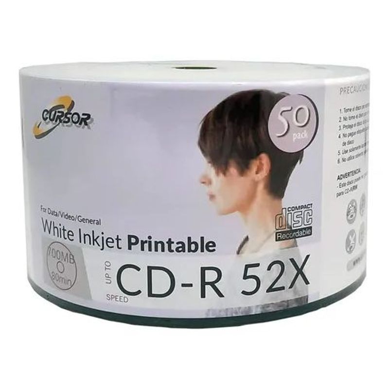 CURSOR - Cd-r Cursor 700mb 52x - 80min Superficie Imprimible