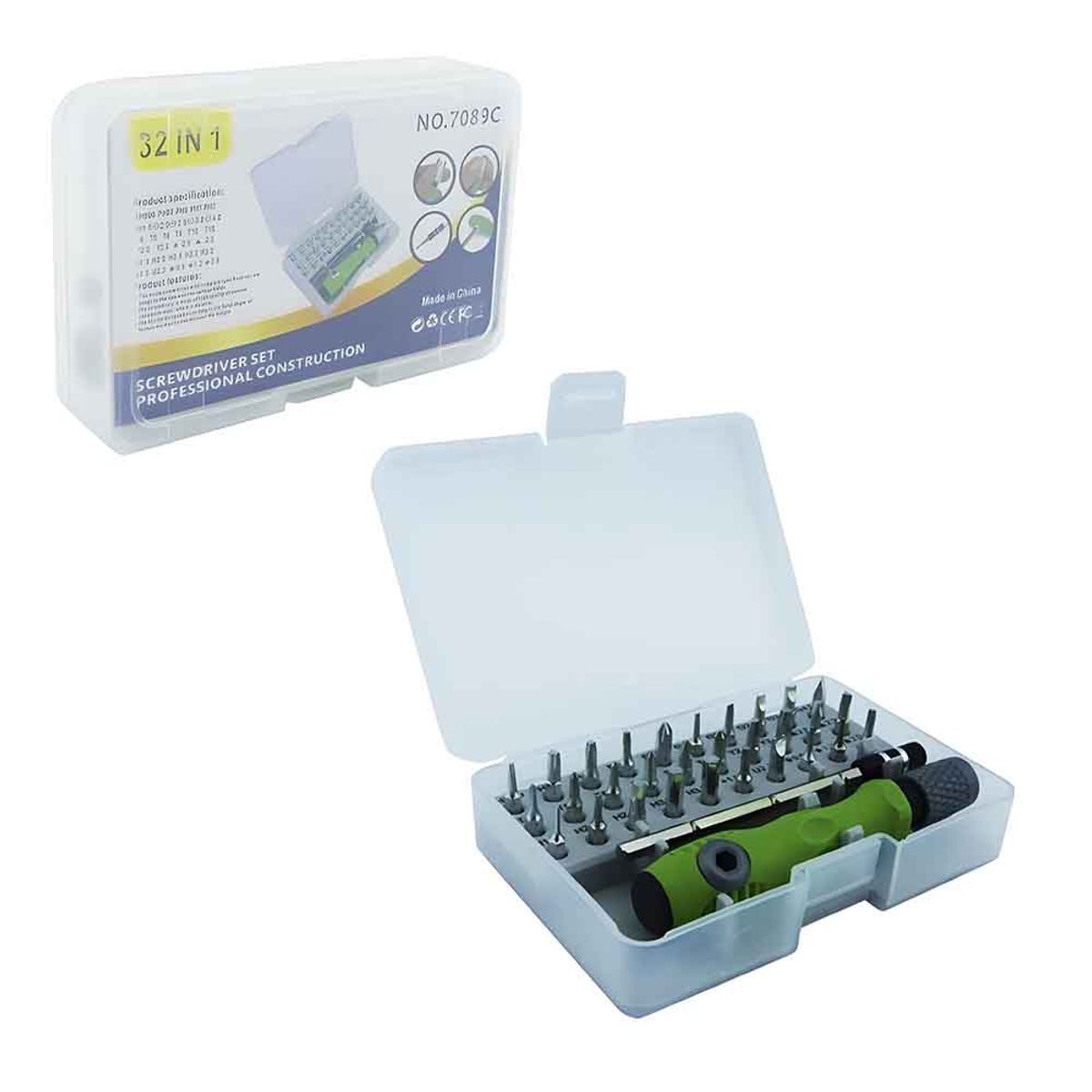 EON - Set Kit Juego Destornillador Precisión 32 Piezas