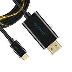 GENERICO - Cable Tipo C A Hdmi 4k 2k De 1,8 Metros De Largo Usb C Hd Negro