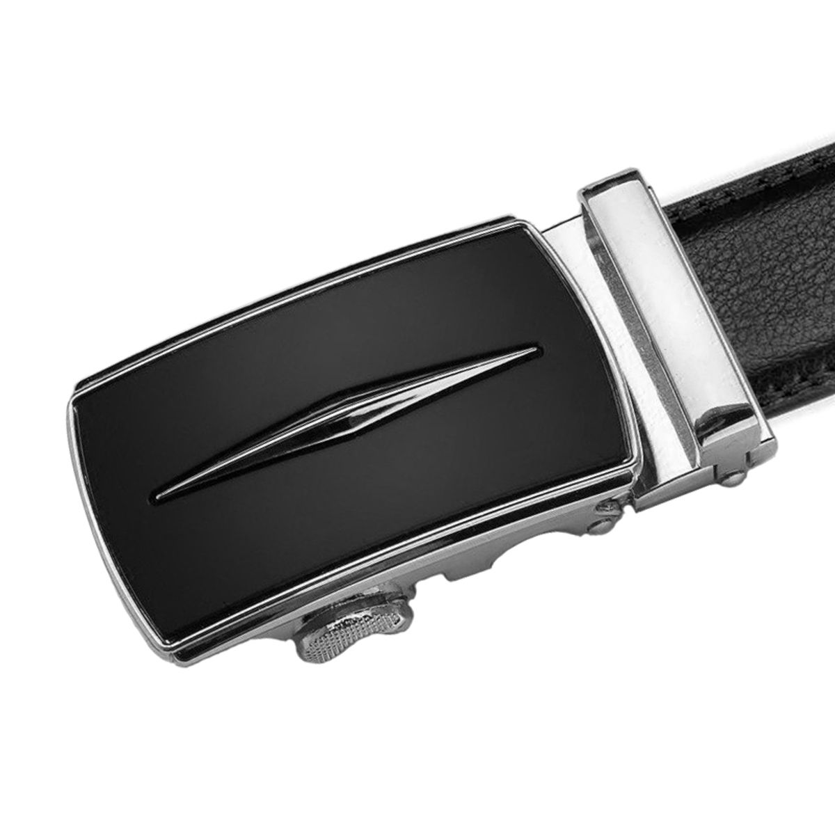 SN SONEC - Cinturón Diseño ejecutivo automático hombre Modelo Coupe Plateado