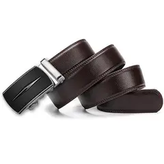 SN SONEC - Cinturón Diseño ejecutivo automático hombre Modelo Coupe Plateado