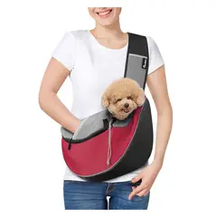 PUPU SHOP - MOCHILAS BOLSO TIPO CANGURO PARA MASCOTAS - Rojo