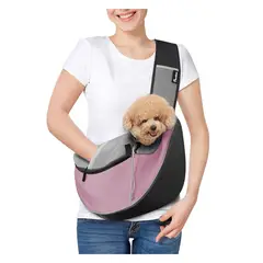 PUPU SHOP - MOCHILAS BOLSO TIPO CANGURO PARA MASCOTAS - Rosa