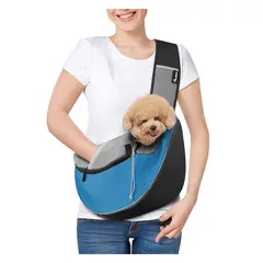 PUPU SHOP - MOCHILAS BOLSO TIPO CANGURO PARA MASCOTAS - Azul
