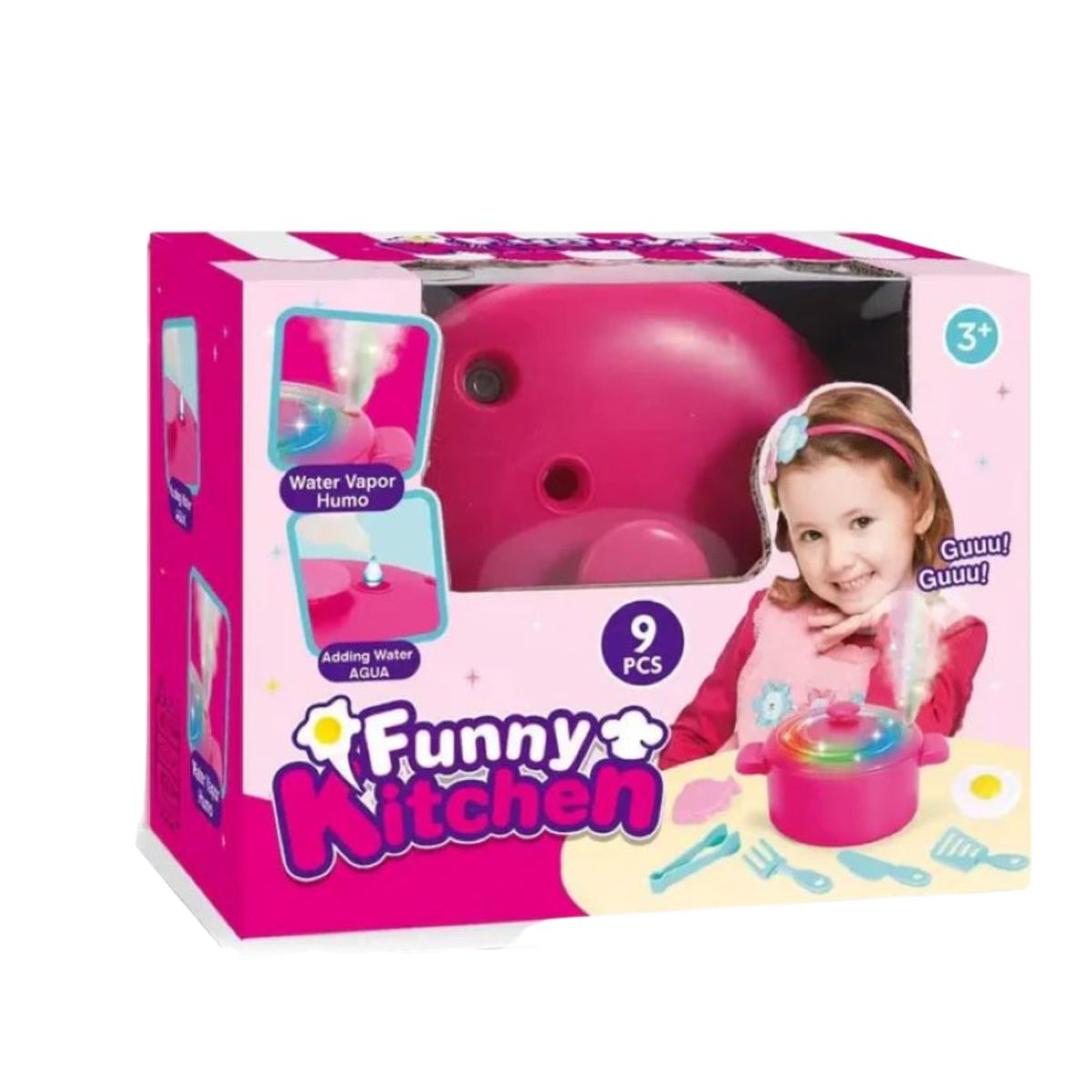 GENERICO - Olla De Juguete Con Luz Sonido Vapor