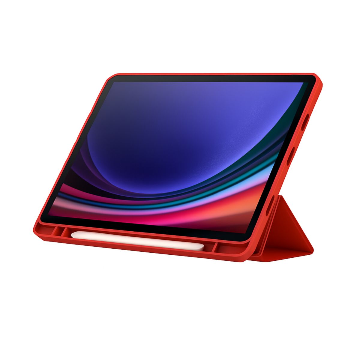 GENERICO - Funda Smart Cover Para Tab Samsung S10 Fe 10.9 Rojo