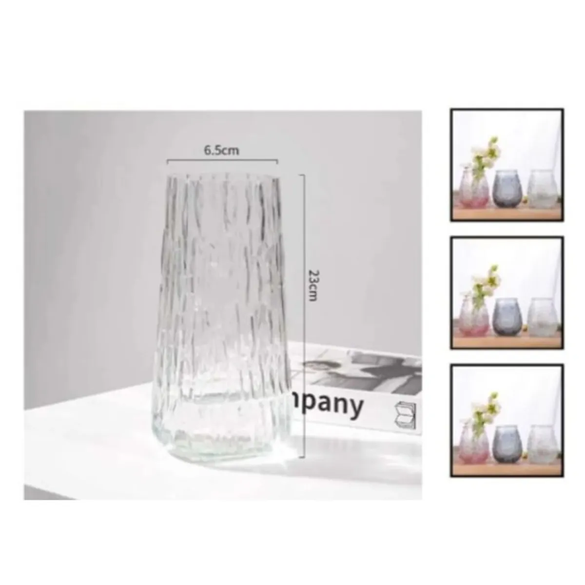 GENERICO - Macetero De Vidrio 23Cm Para Flores Florero