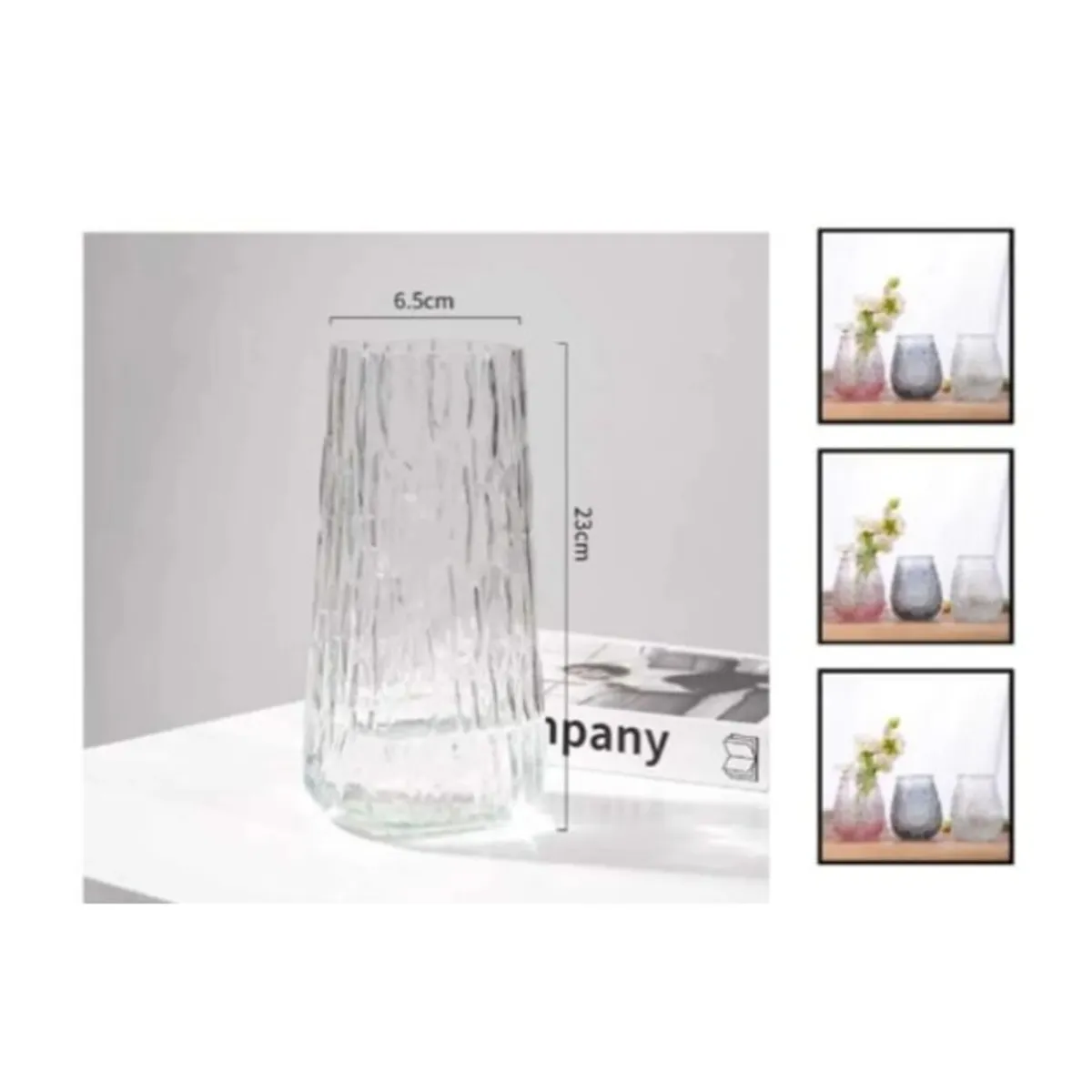 GENERICO - Macetero De Vidrio 23Cm Para Flores Florero