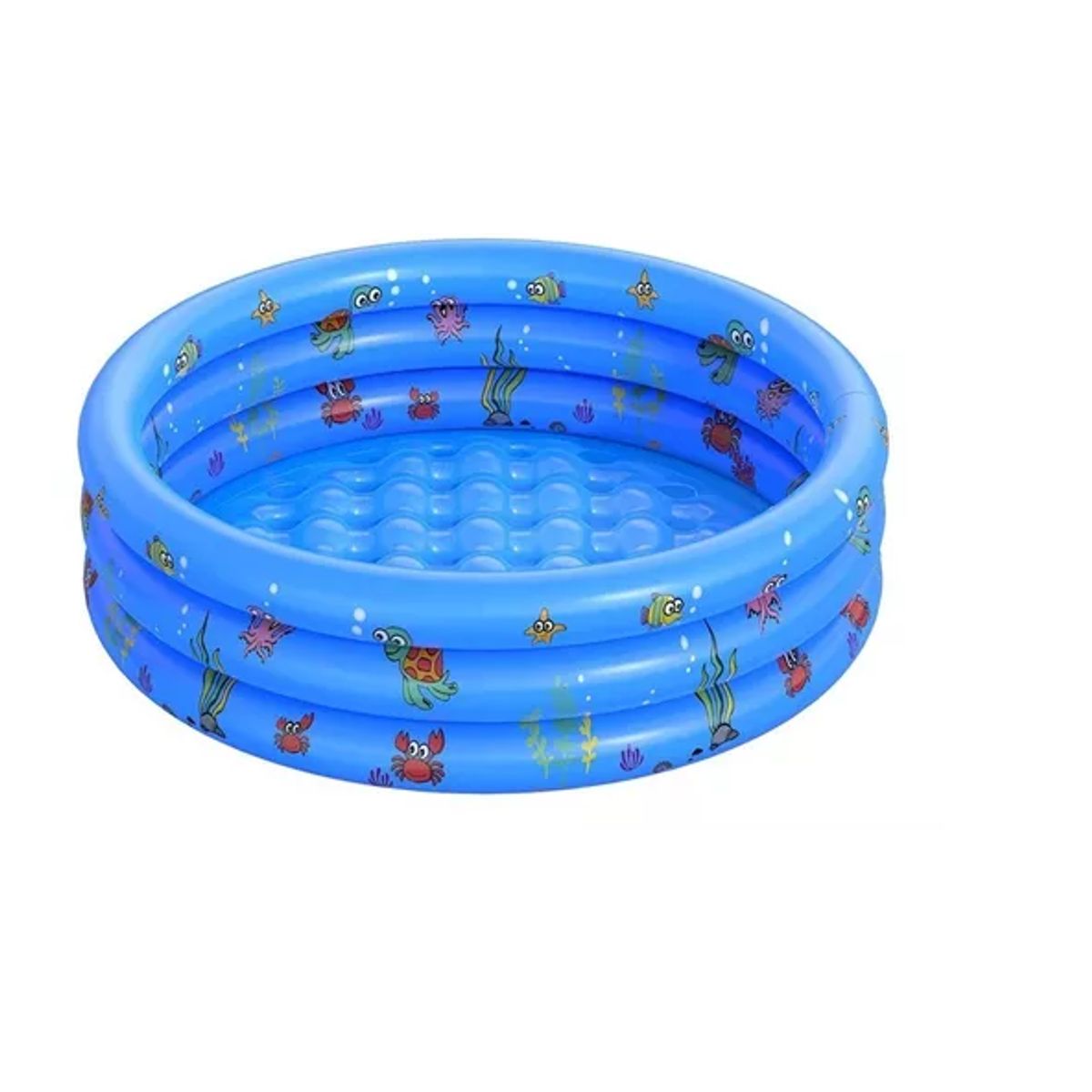 CARIBEE - Piscina Redonda Inflable Niños Anillos Azul