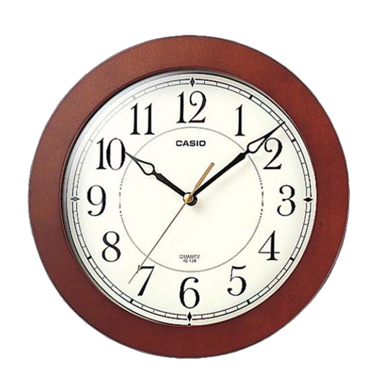 CASIO - RELOJ CASIO MURAL IQ126-5D ANALOGO SILENCIOSO madera