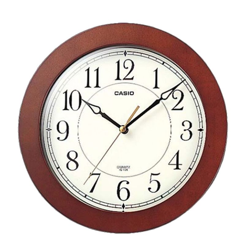 CASIO - RELOJ CASIO MURAL IQ126-5D ANALOGO SILENCIOSO madera
