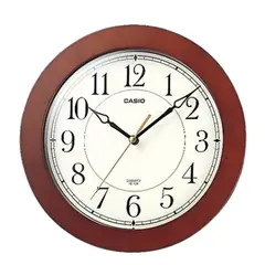 CASIO - RELOJ MURAL IQ126-5D ANALOGO SILENCIOSO madera