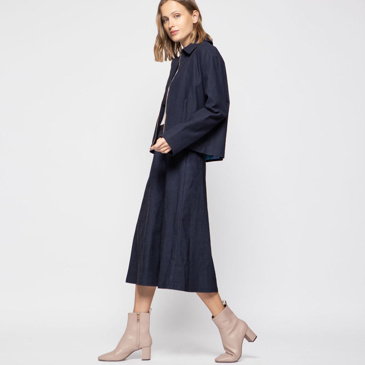 LUDOVICA - Chaqueta Mujer Margarita Azul Marino Ludovica