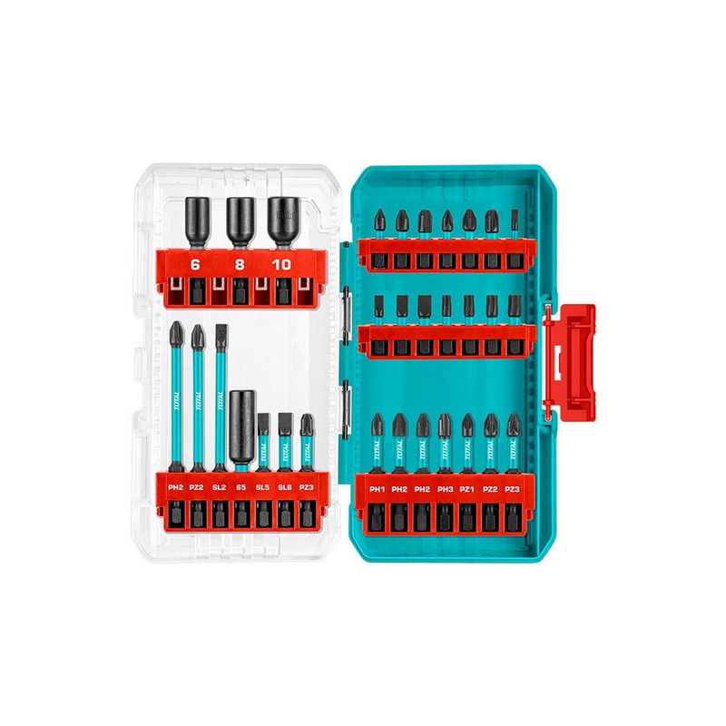 TOTAL TOOLS - SET TOTAL TACSDL11306 31 ACC PUNTAS PARA ATOORNILLADOR IMPACTO