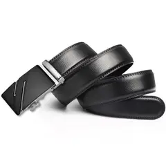 SN SONEC - Cinturón Sonec hombre ejecutivo automático modelo Luxury Plateado