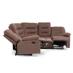 DANIELS - Sofá Seccional Reclinable Moderno Siena Café 8038BR