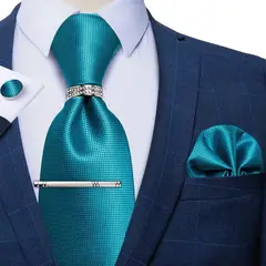 SN SONEC - Corbata Hombre Formal Clip sujetador anillo paño y colleras Regalo