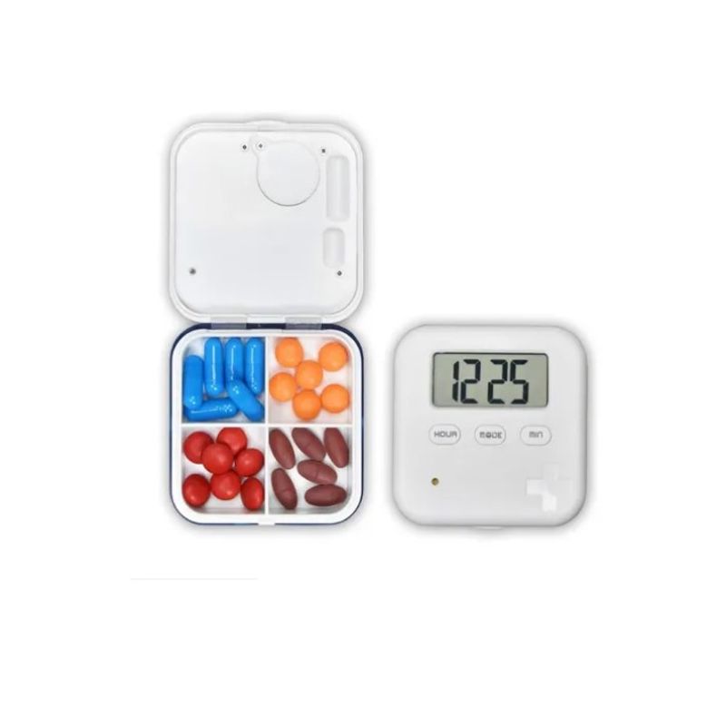 OFERTABKN - Pastillero 4 Compartimento Alarmas Recordatorio Temporizador