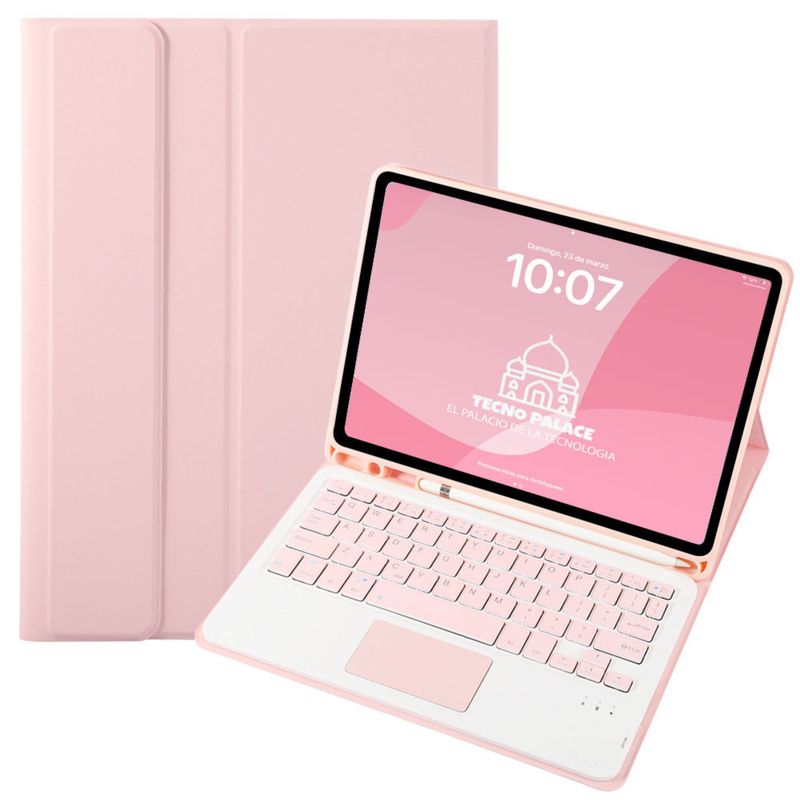 GENERICO - Fundas Con Teclado TouchPad Para iPad 10,2 (7,8,9 GEN) Incluye letra Ñ