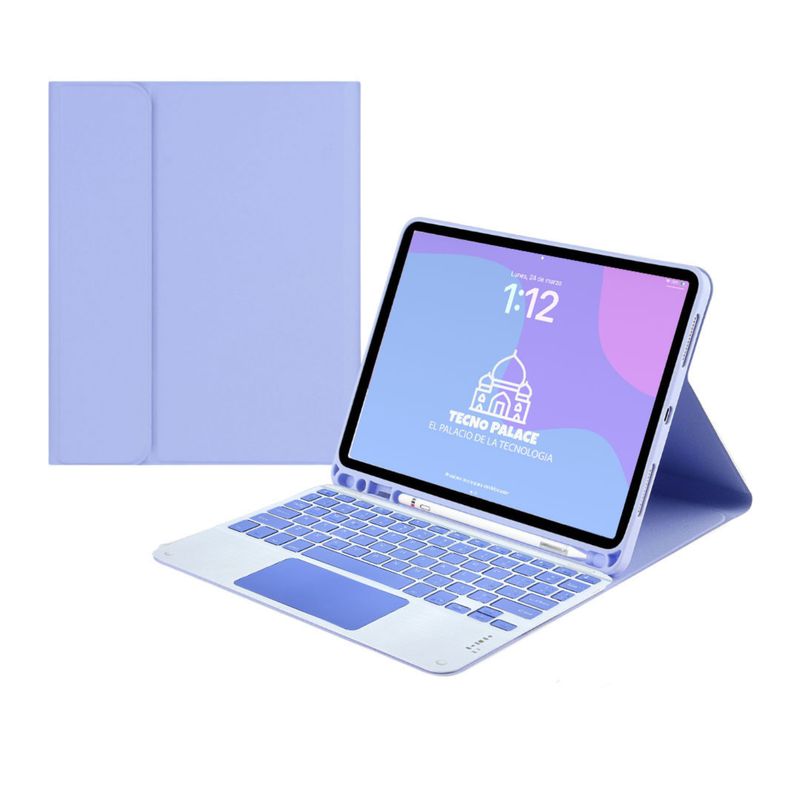GENERICO - Fundas Con Teclado TouchPad Para iPad 10,2 (7,8,9 GEN) Incluye letra Ñ