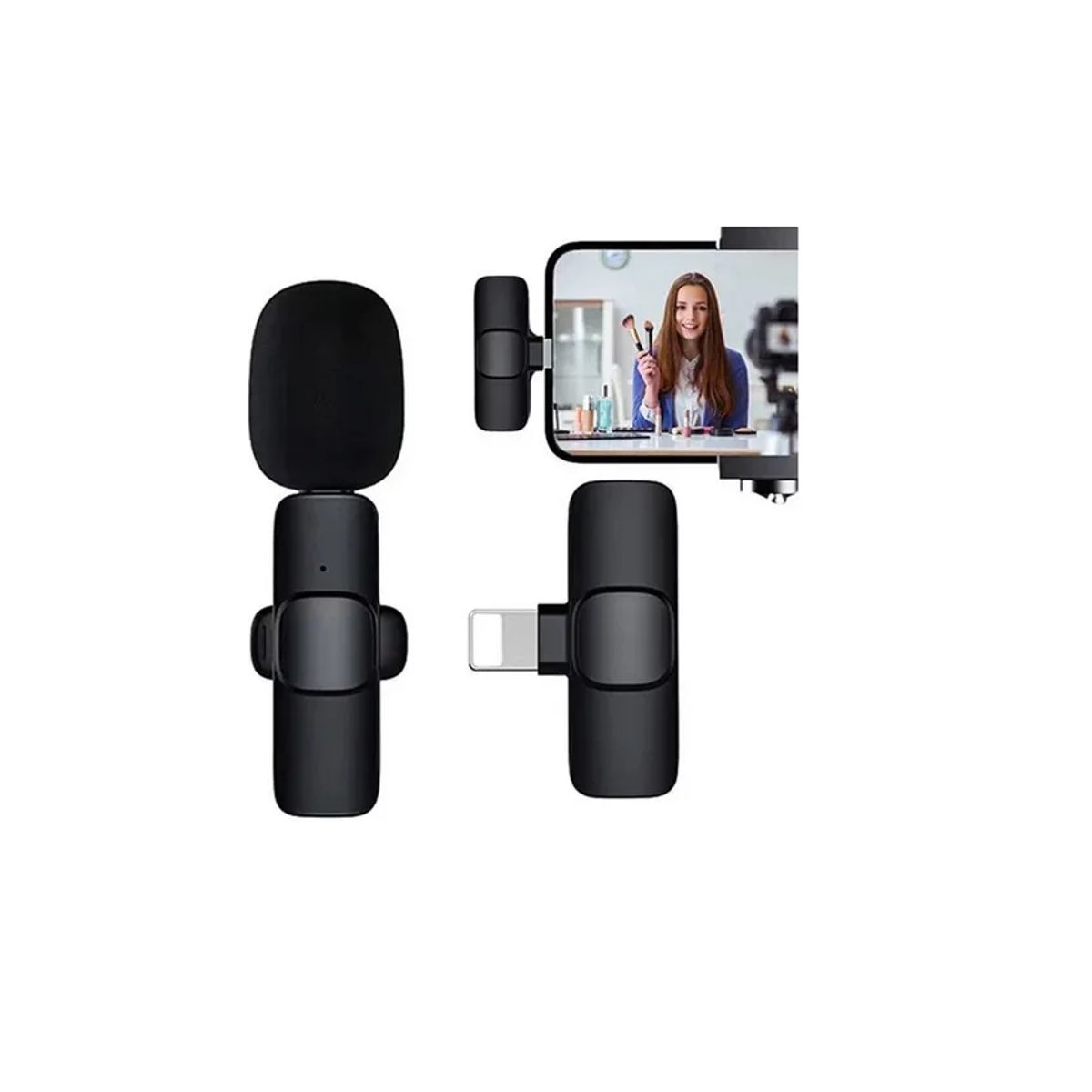 GENERICO - Micrófono Inalámbrico Solapa Para iPhone Lightning My-7300