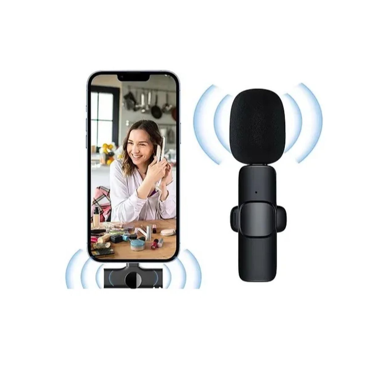 GENERICO - Micrófono Inalámbrico Solapa Para iPhone Lightning My-7300