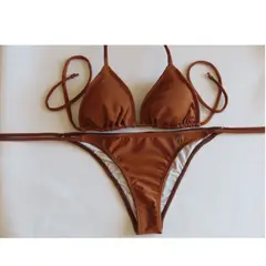 CREA PRINT - Sexy Bikini clasico top Triángulo de tiras Mujer