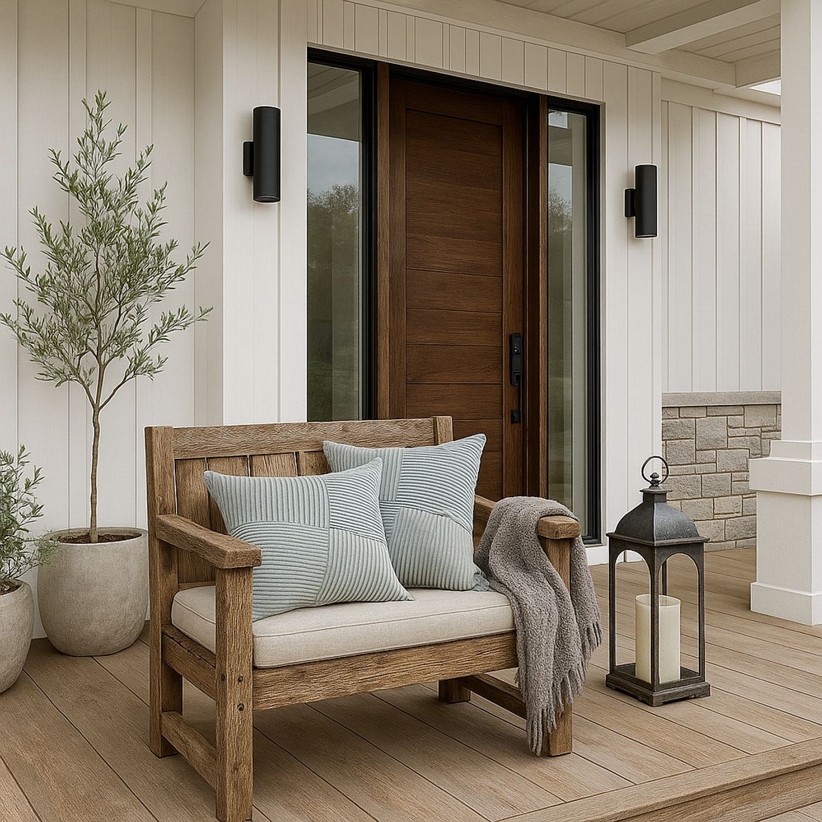 GENERICO - Pack 2 Fundas De Cojín Textura Acanalada Gris