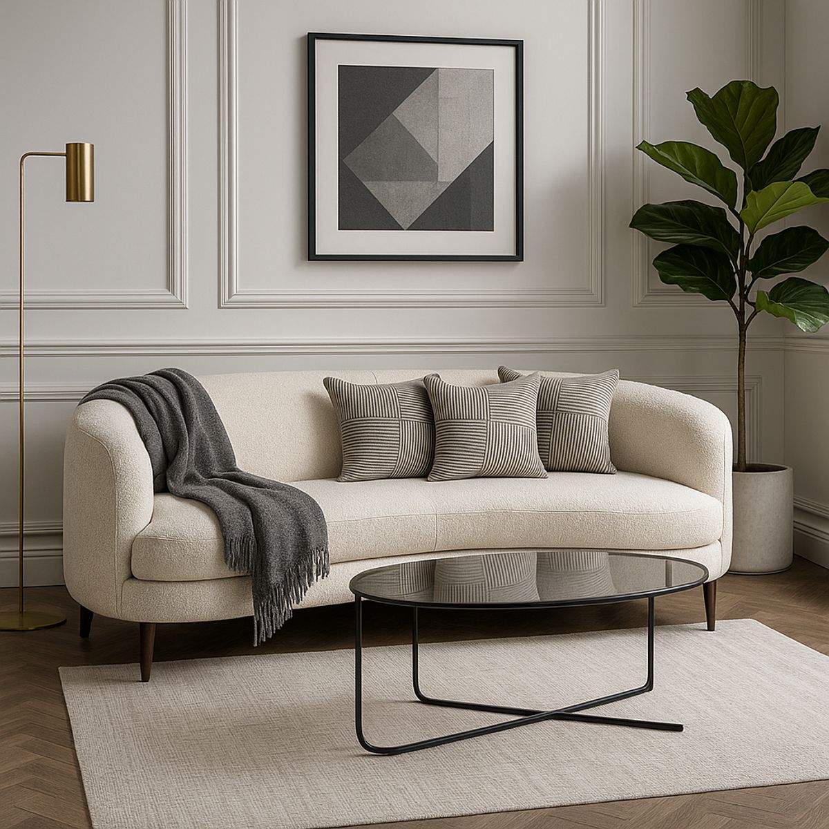 GENERICO - Pack de 3 Fundas Para Cojín Modelo Acanalado Lineas Gris 45x45