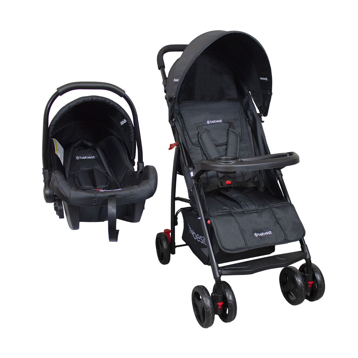 BEBESIT - Coche Travel System Summer Negro