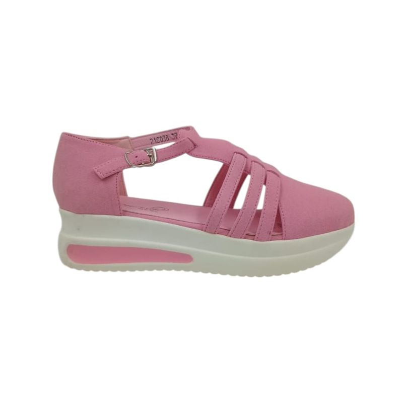 HERIEL - Zapato Panchita Rosa Plataforma